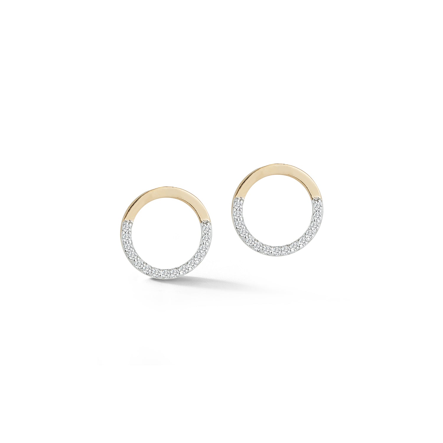 *14kt Gold Small  Halfmoon Hoops — фото 3