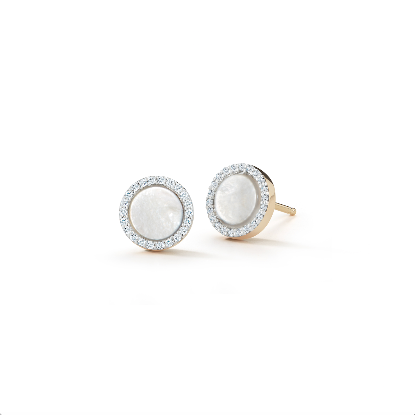 14kt Gold Mother of Pearl Studs