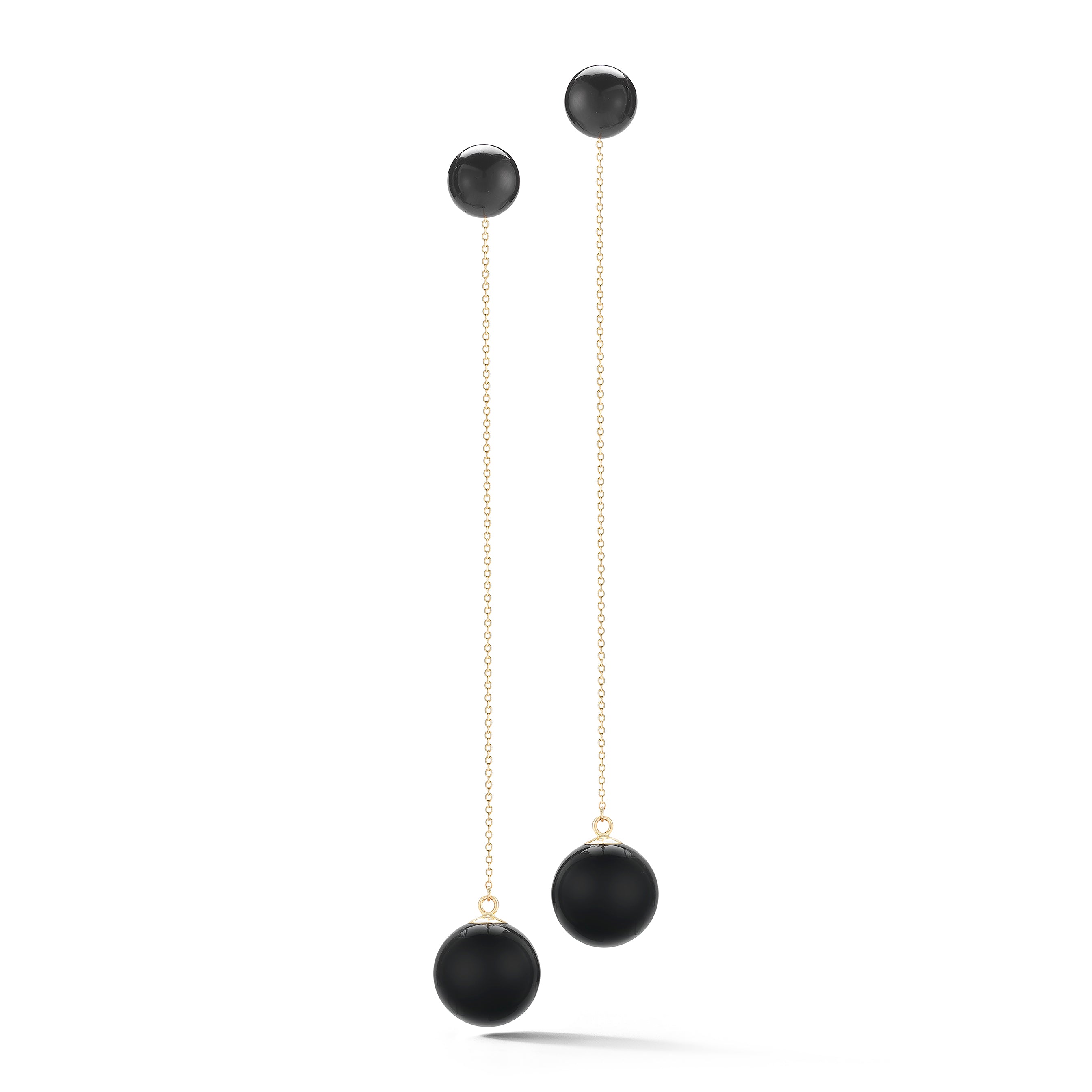 Onyx Ball Drop Earrings