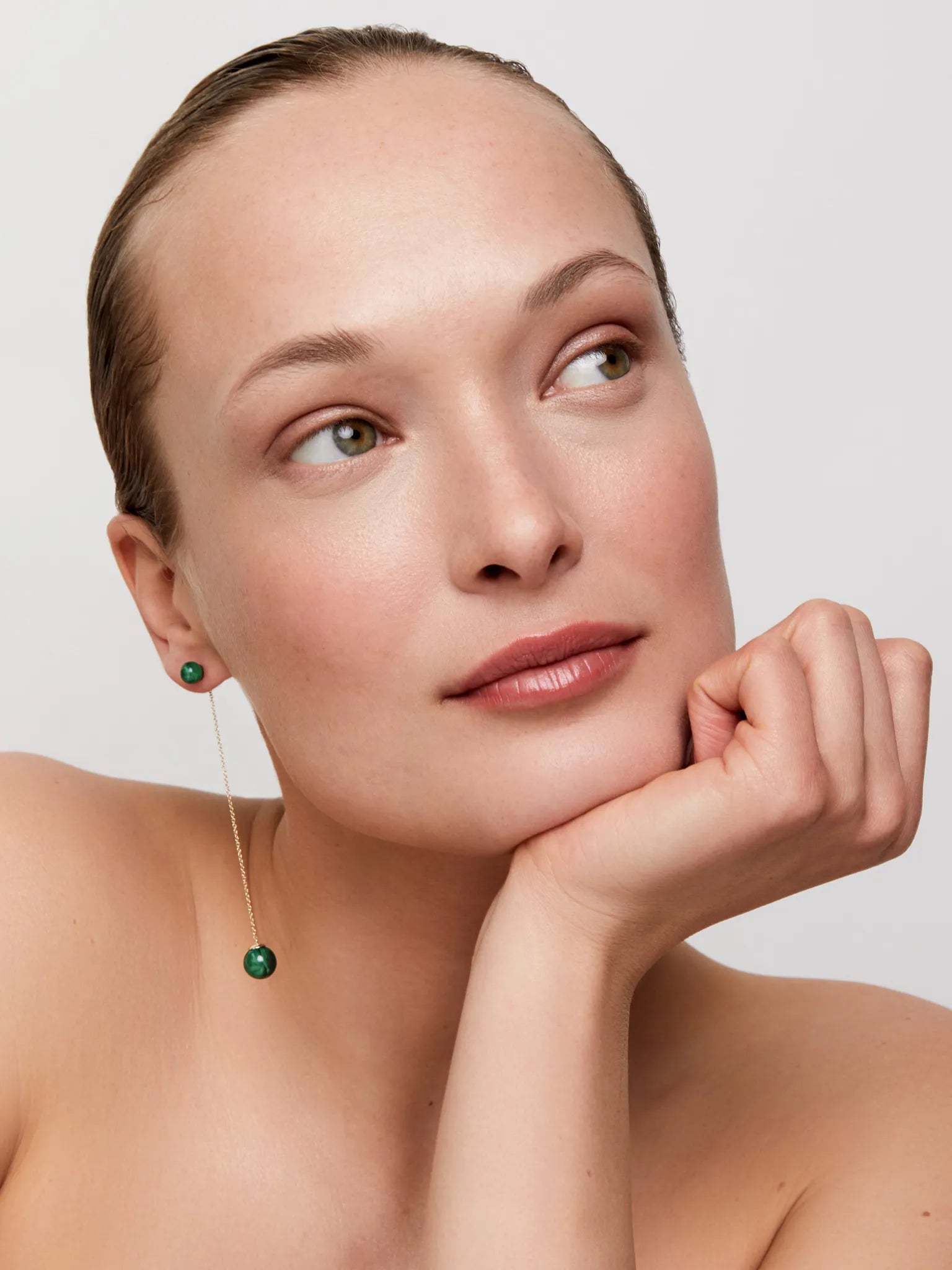 Malachite Ball Drop Earrings — фото 2