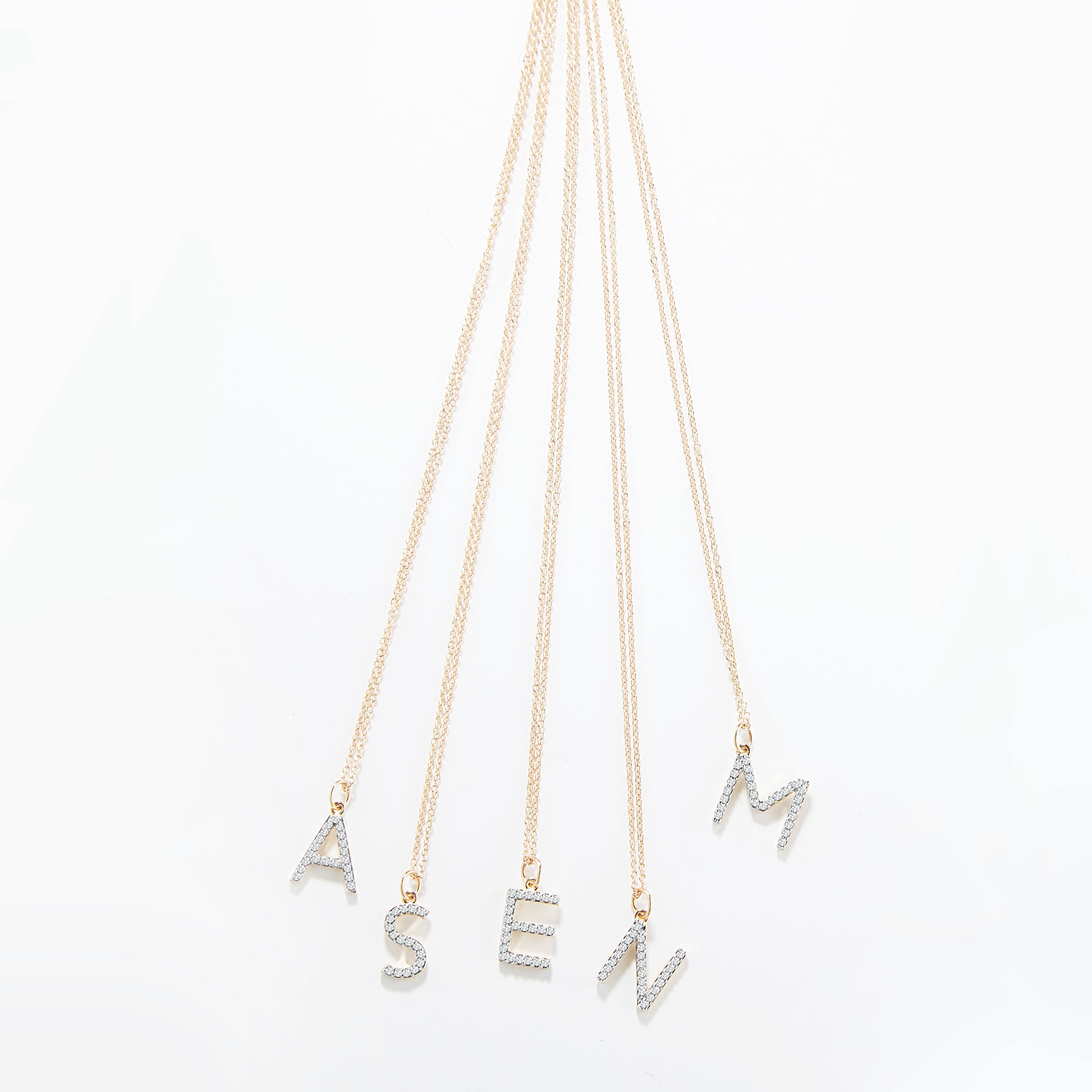 14kt Gold Diamond Initial Necklace — фото 3