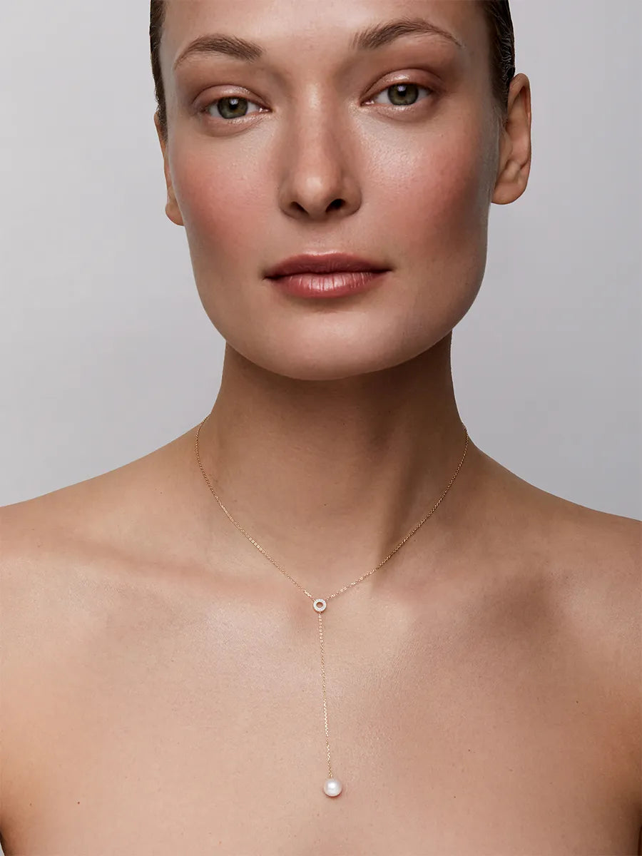 Circ Du Pearl Lariat with Diamonds — фото 2
