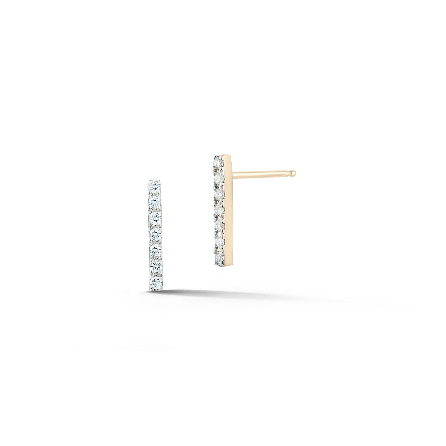 14kt Diamond Bar Studs — фото 4