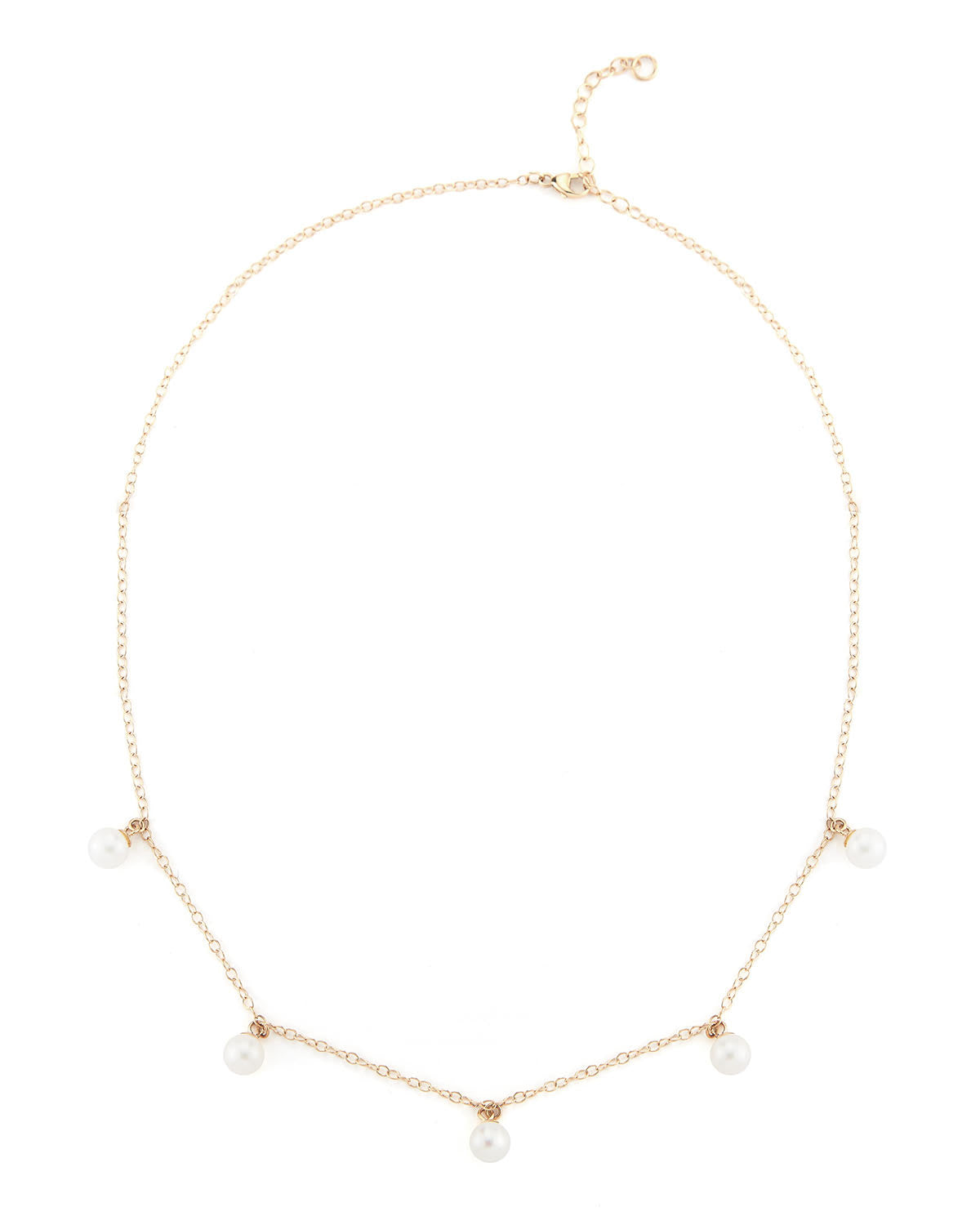 14kt  5 Point Pearl Necklace — фото 3