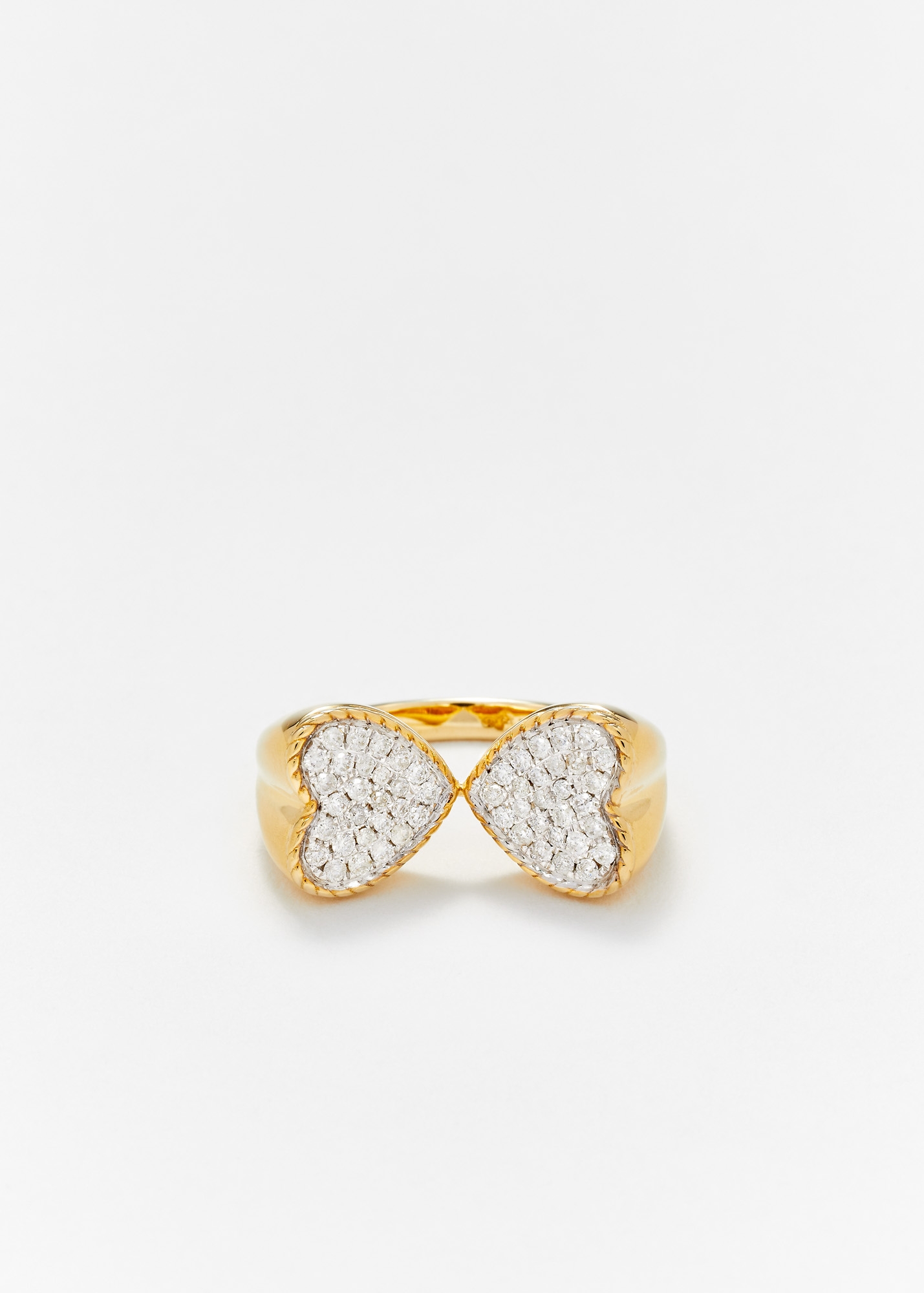 BAGUE TOI & MOI COEUR DIAMANTS OR JAUNE