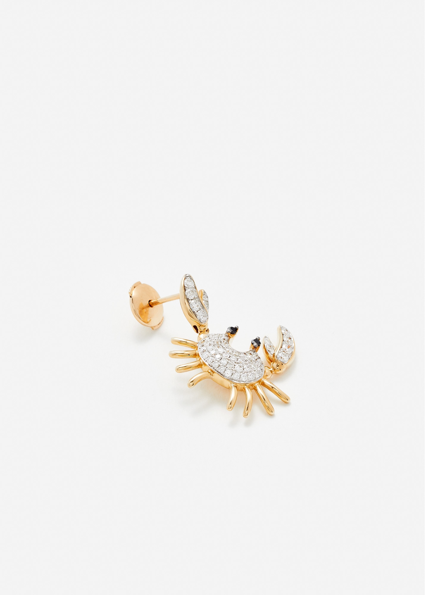 BOUCLE D'OREILLE CRUSTACÉ DIAMANTS OR JAUNE — фото 3