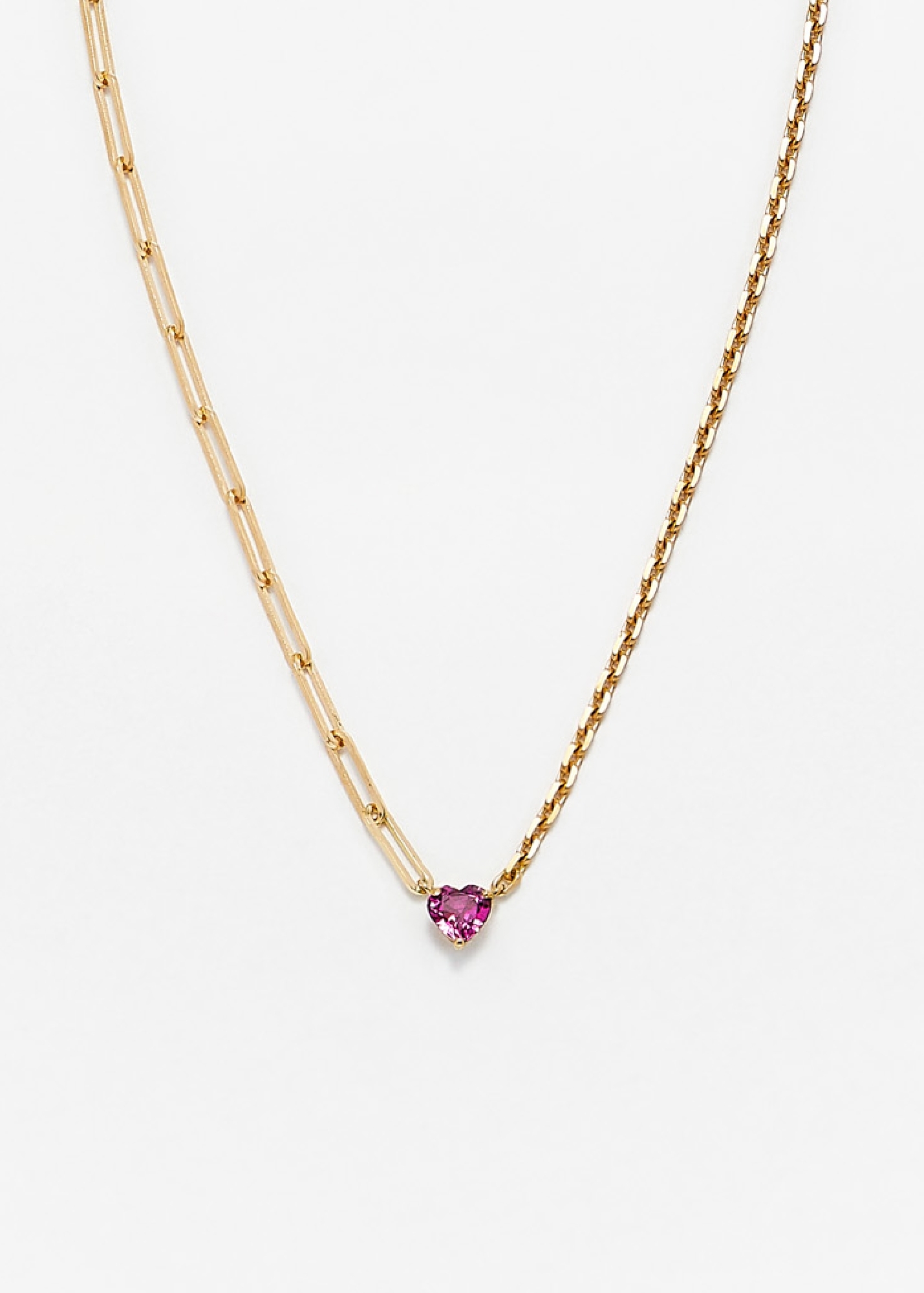 COLLIER SOLITAIRE COEUR GM OR JAUNE