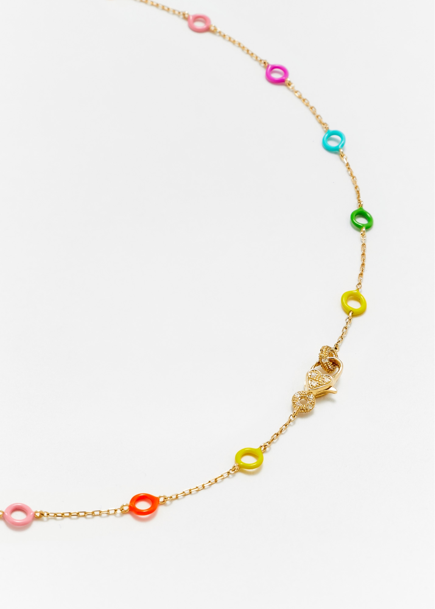 COLLIER MINI DONUTS RAINBOW OR JAUNE — фото 3
