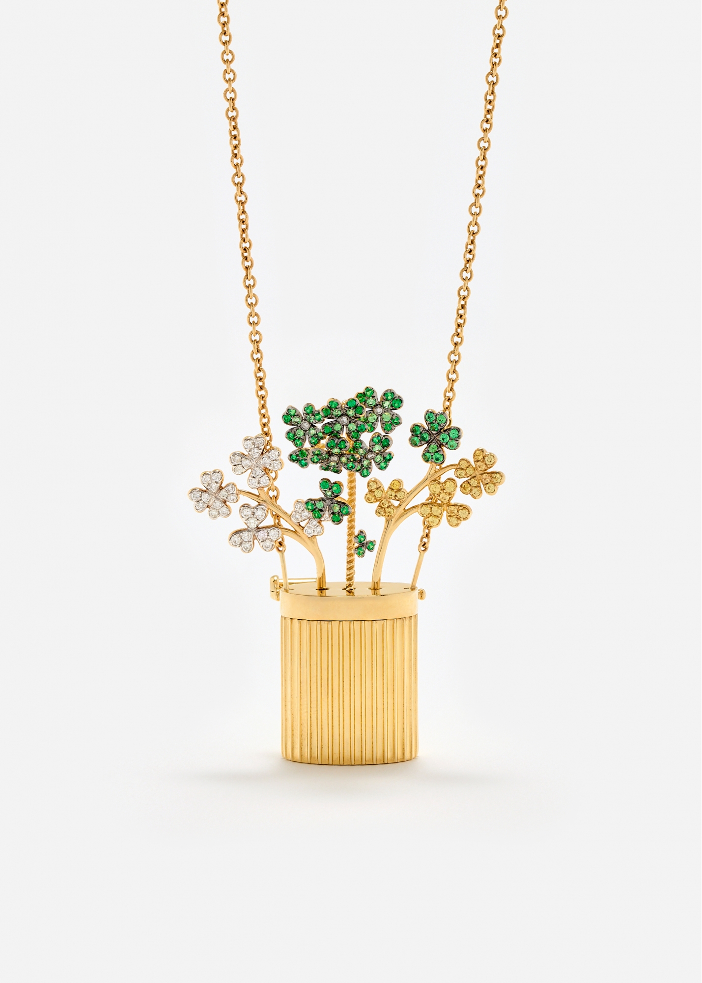 COLLIER BROCHE VASE BERLINGOT OR JAUNE — фото 9