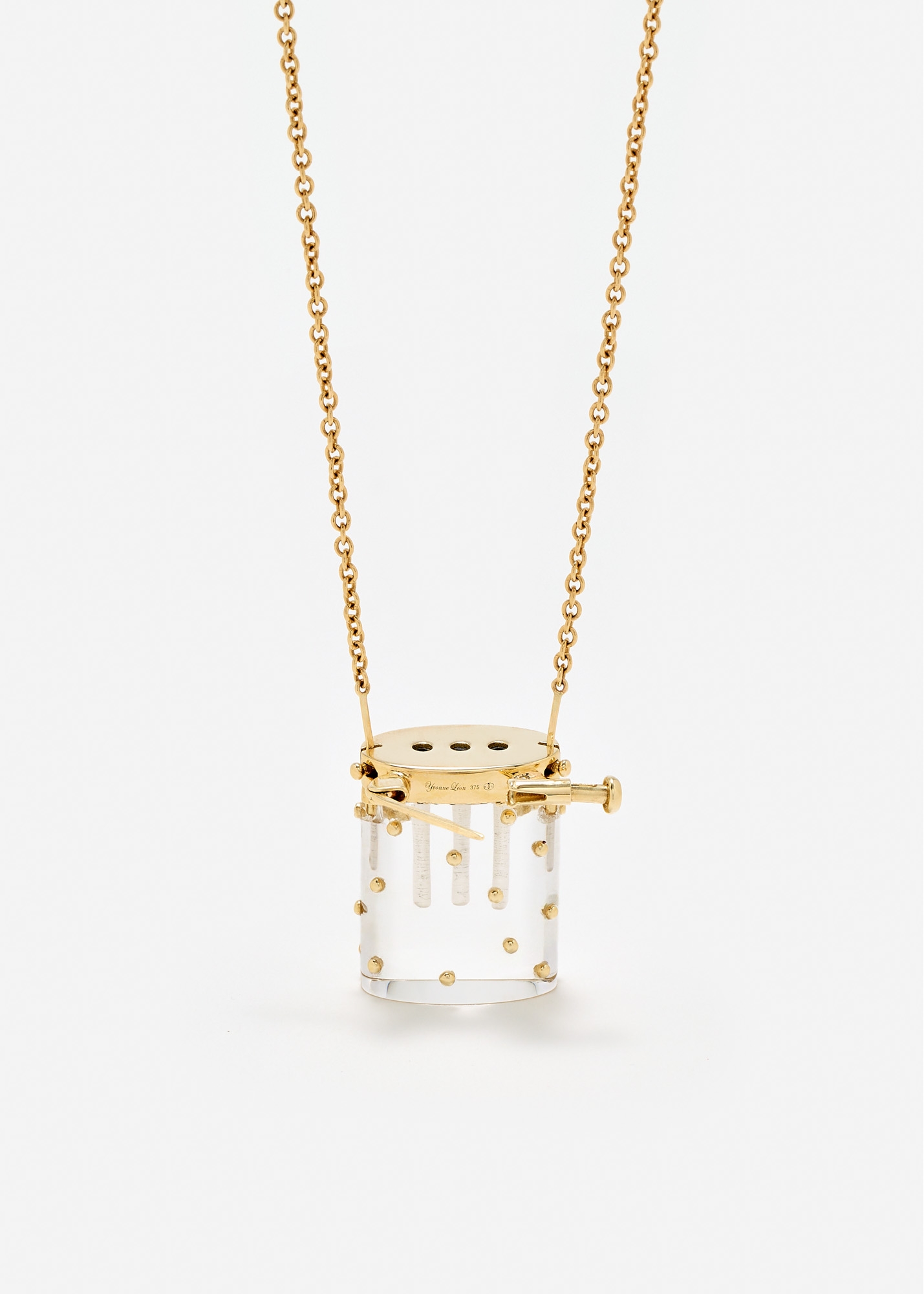COLLIER BROCHE VASE CRYSTAL OR JAUNE — фото 4