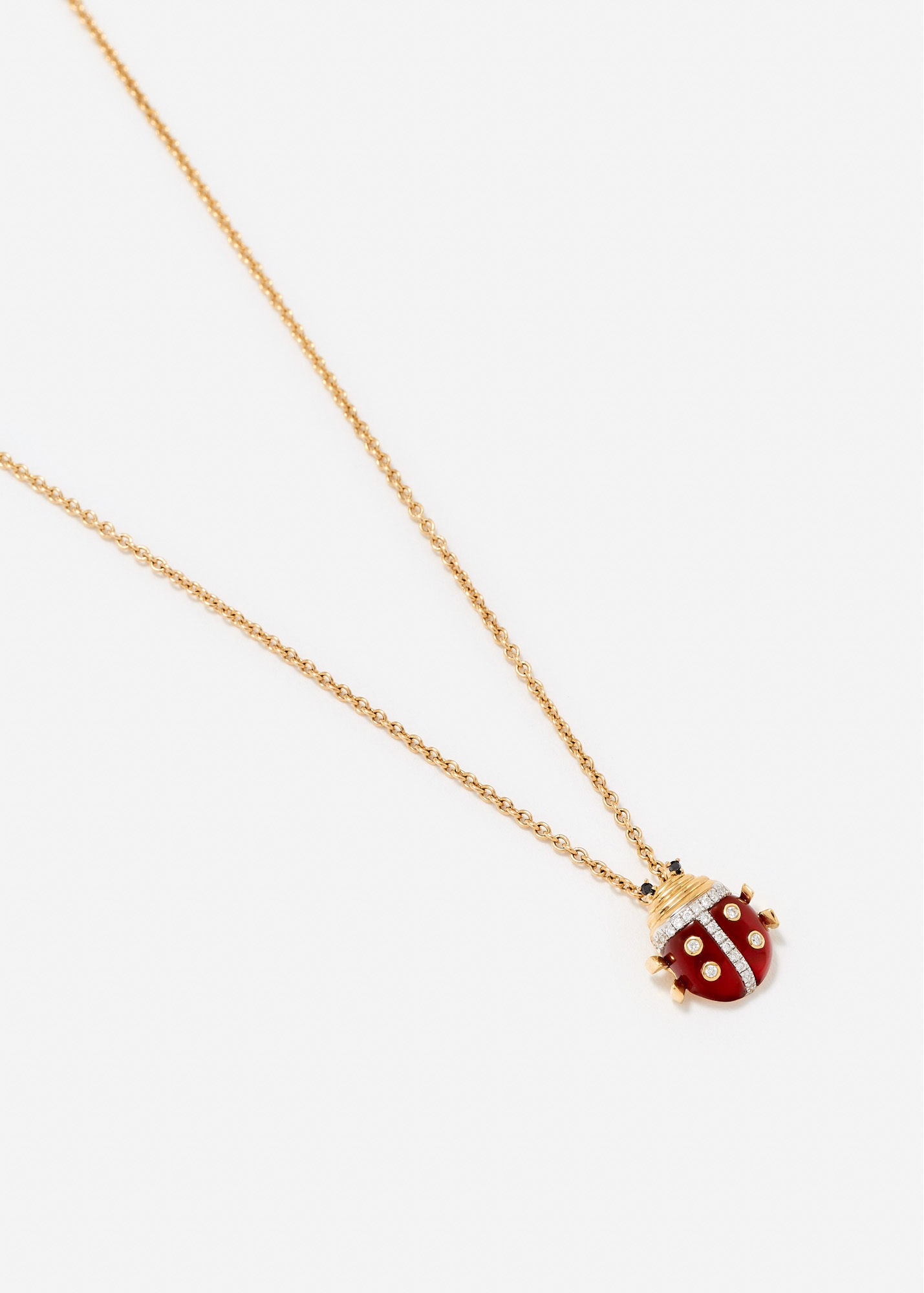 PENDENTIF MINI COCCINELLE OR JAUNE — фото 3