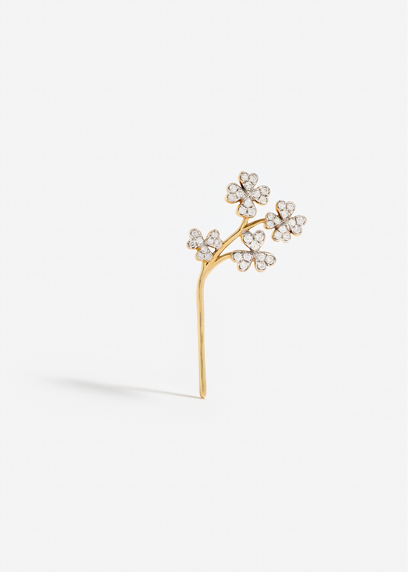 FLEUR DE CÔTÉ TRÈFLES DIAMANTS OR JAUNE — фото 3