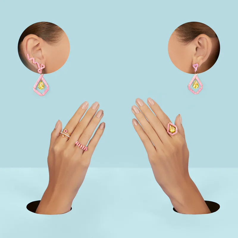 The Cadeau Pink Earrings