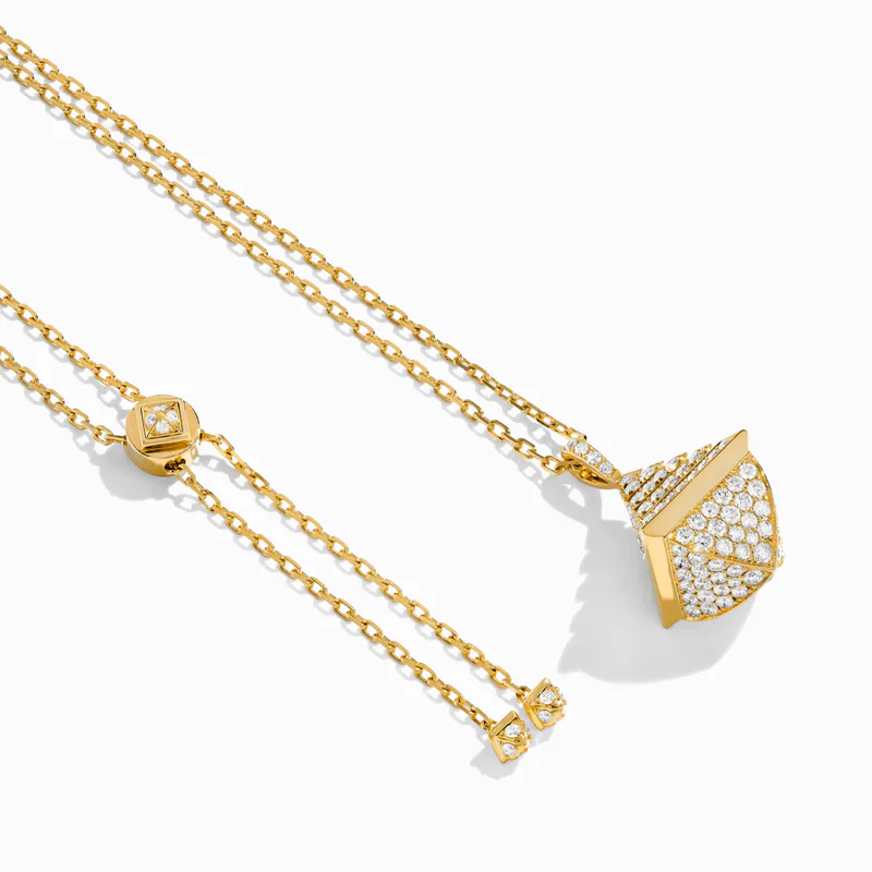 Cleo Rev Midi Full Diamond Pendant