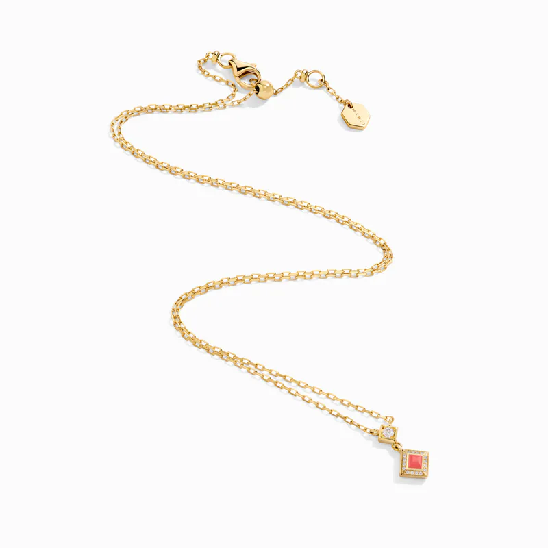 Cleo Lotus Pavé Pendant Necklace