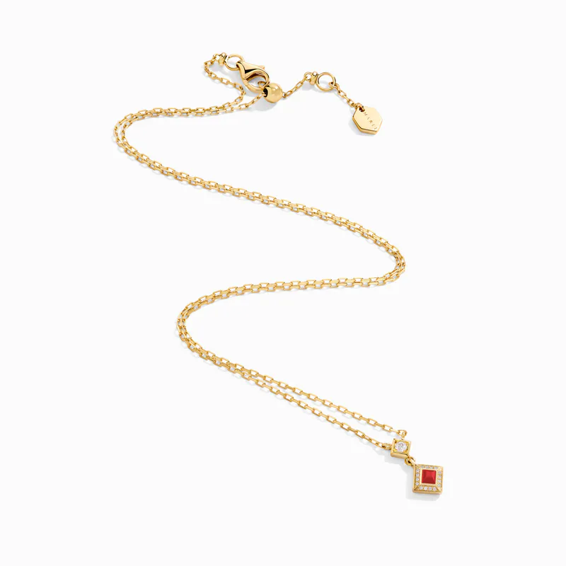 Cleo Lotus Pavé Pendant Necklace