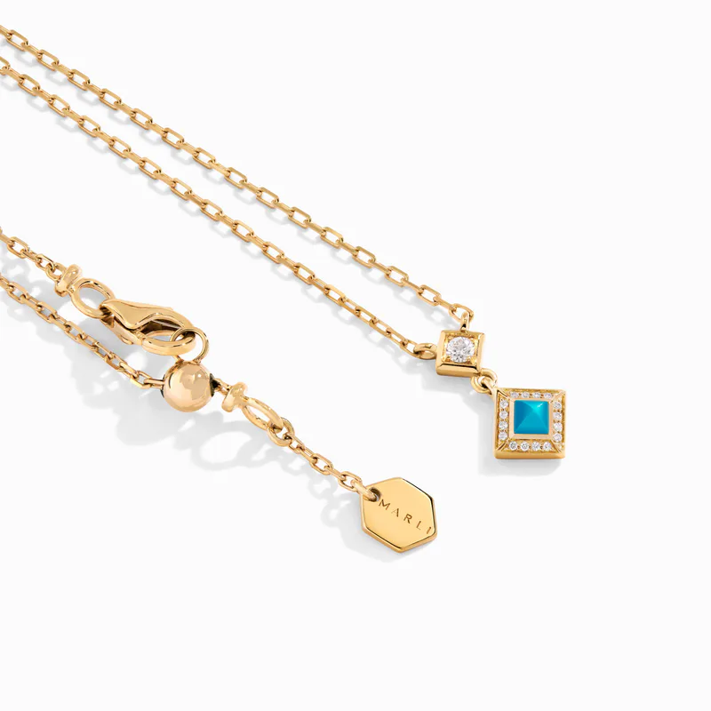 Cleo Lotus Pavé Pendant Necklace