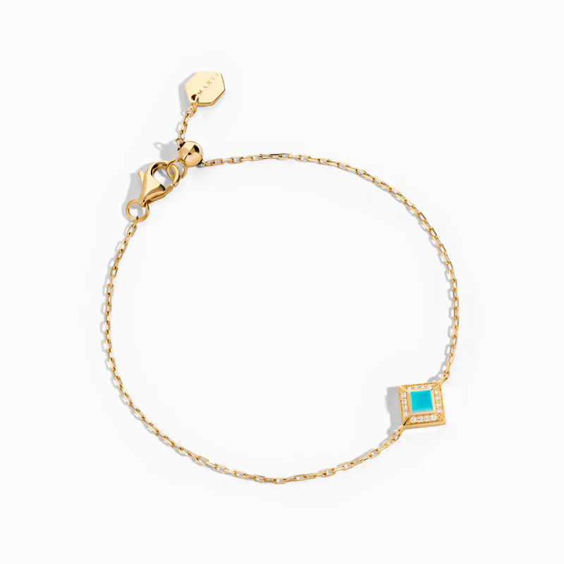 Cleo Lotus Pavé Chain Bracelet