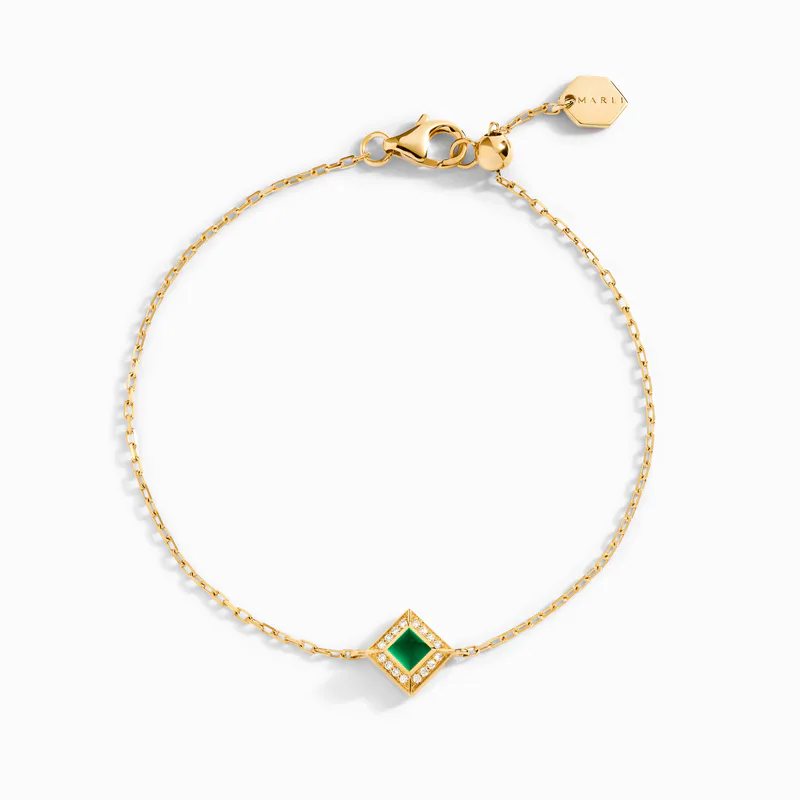 Cleo Lotus Pavé Chain Bracelet