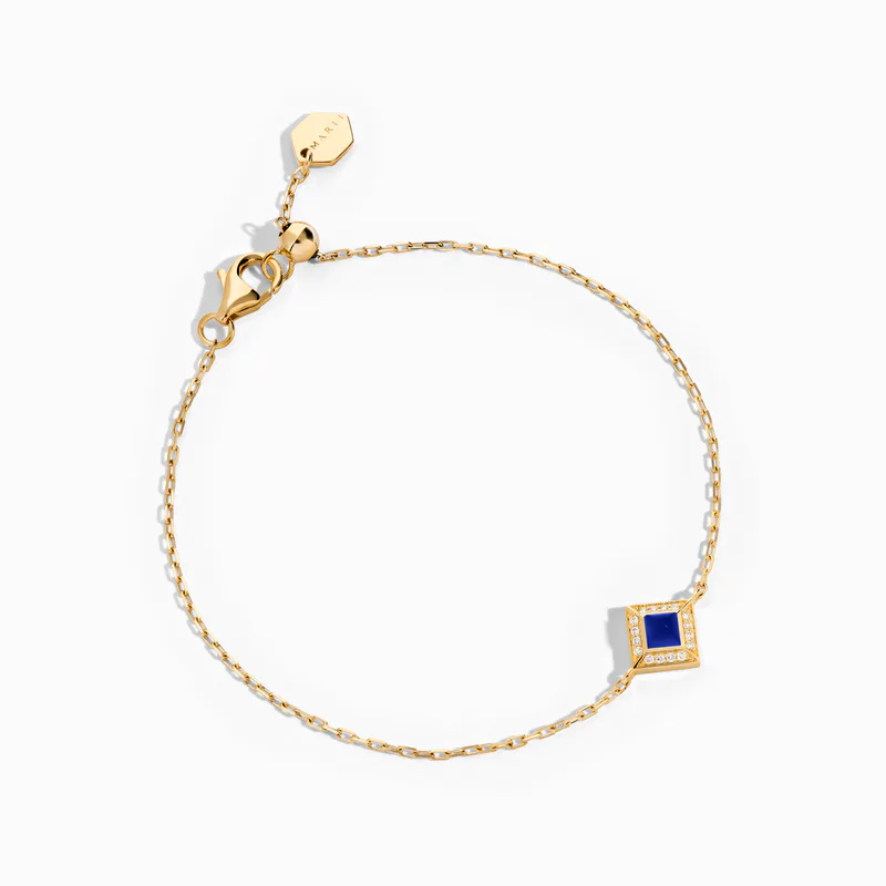 Cleo Lotus Pavé Chain Bracelet