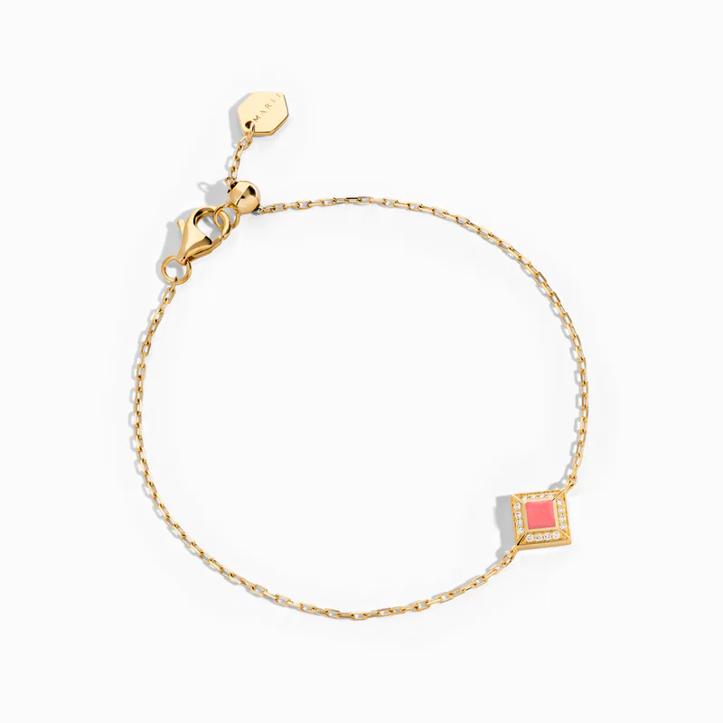Cleo Lotus Pavé Chain Bracelet