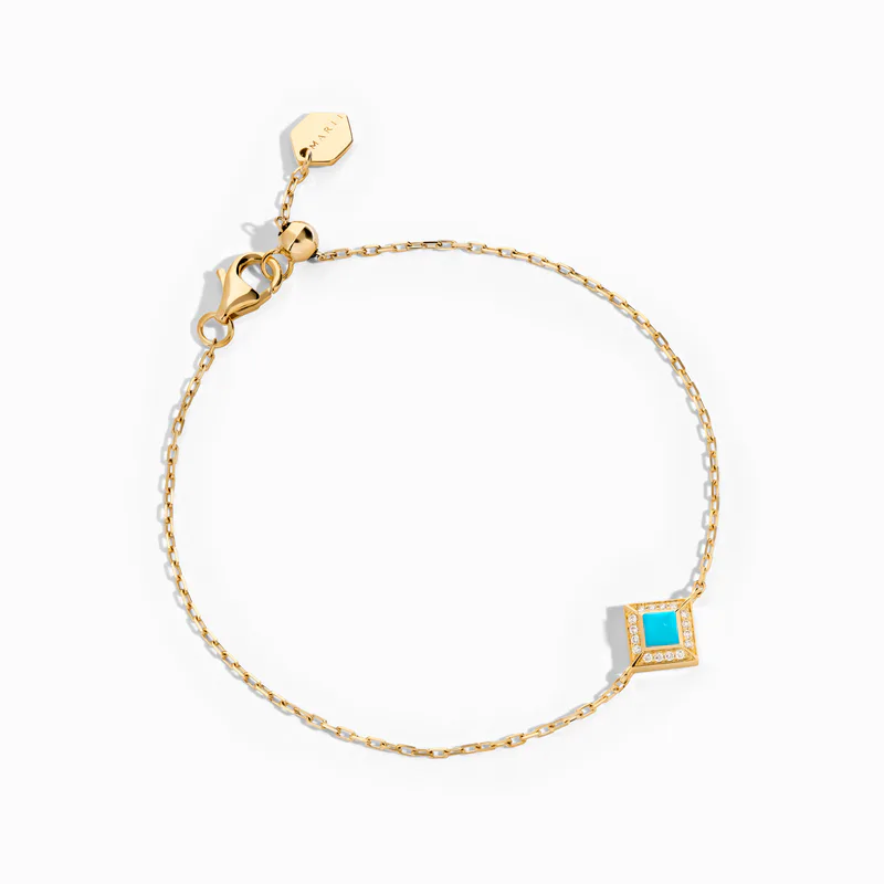 Cleo Lotus Pavé Chain Bracelet
