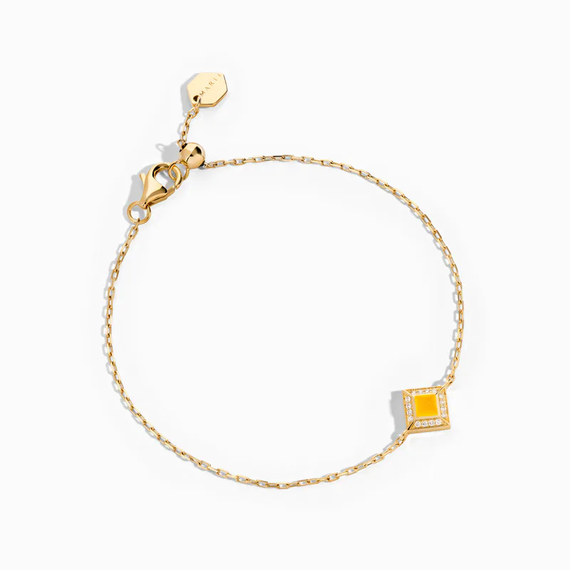 Cleo Lotus Pavé Chain Bracelet
