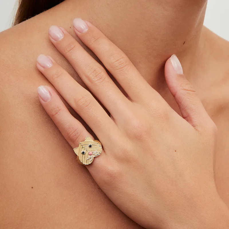 CHEVALIÈRE CHATON OR JAUNE