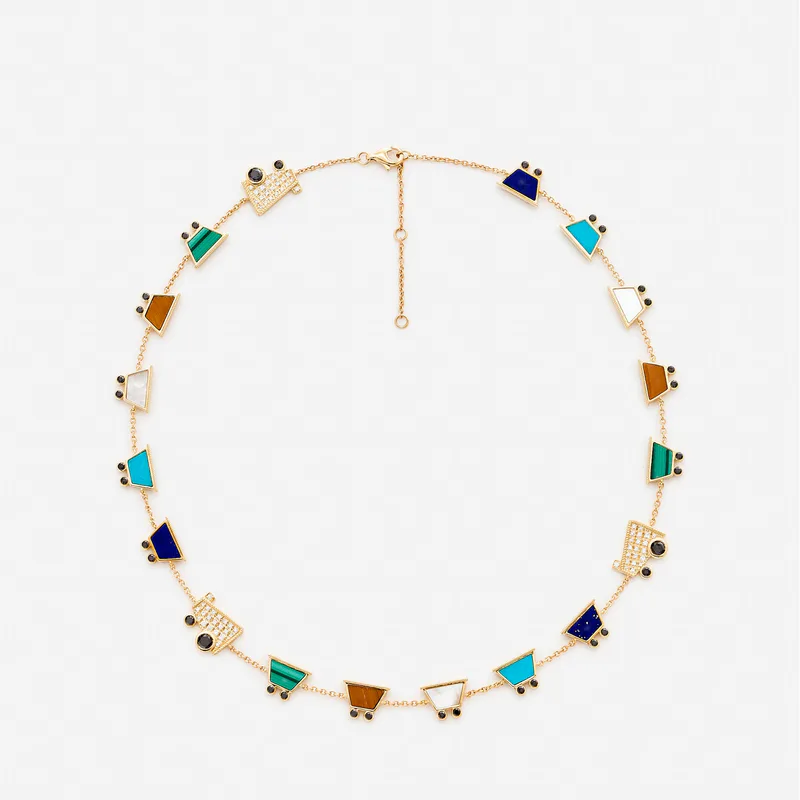 COLLIER VROUM VROUM OR JAUNE