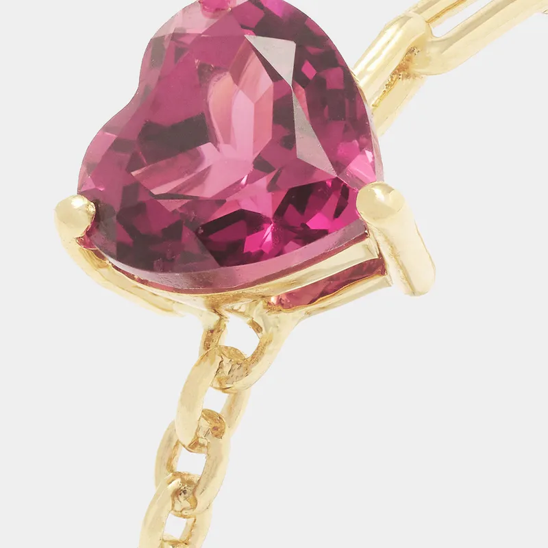 BAGUE SOLITAIRE COEUR OR JAUNE