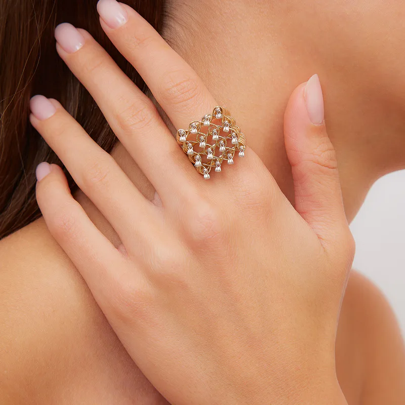 BAGUE RAPHIA GM OR JAUNE