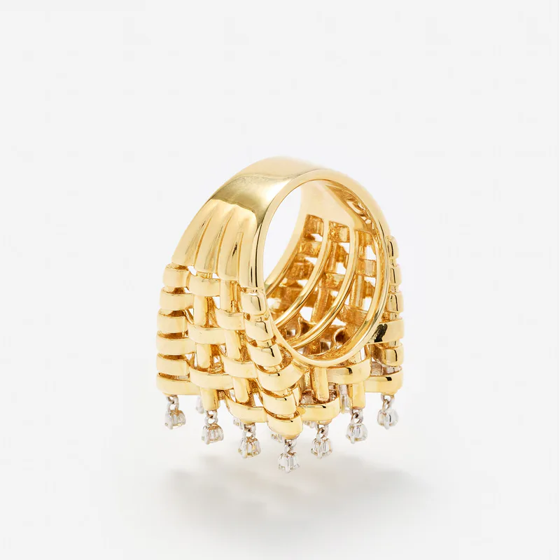 BAGUE RAPHIA GM OR JAUNE
