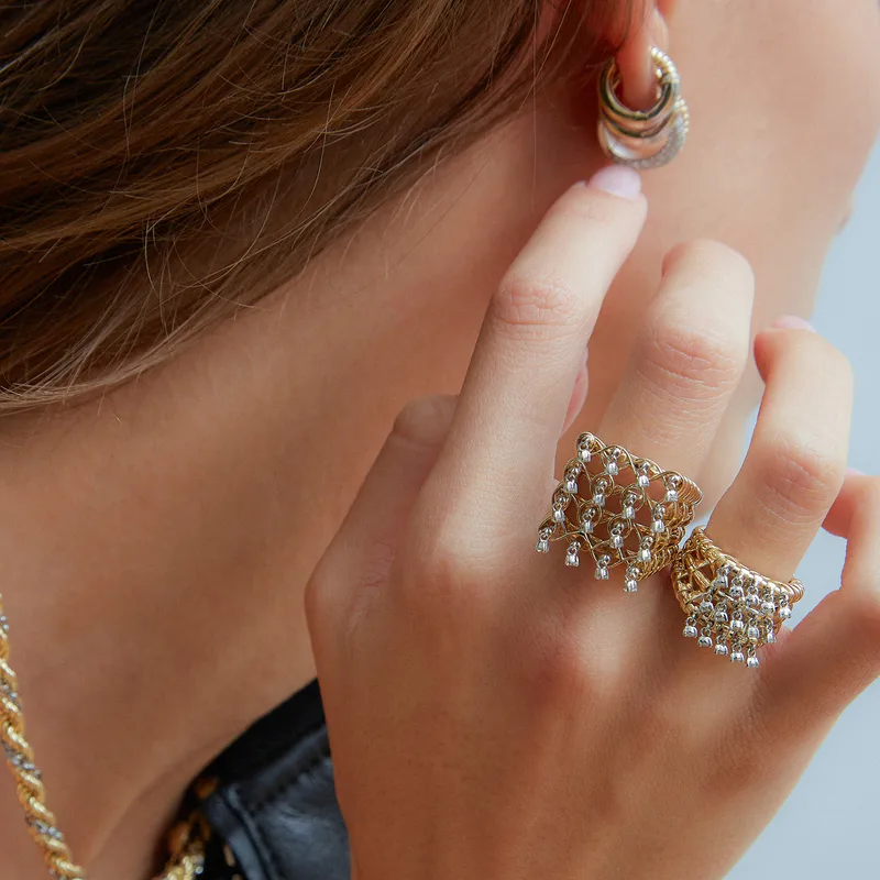 BAGUE RAPHIA GM OR JAUNE