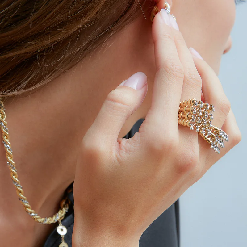 BAGUE RAPHIA GM OR JAUNE