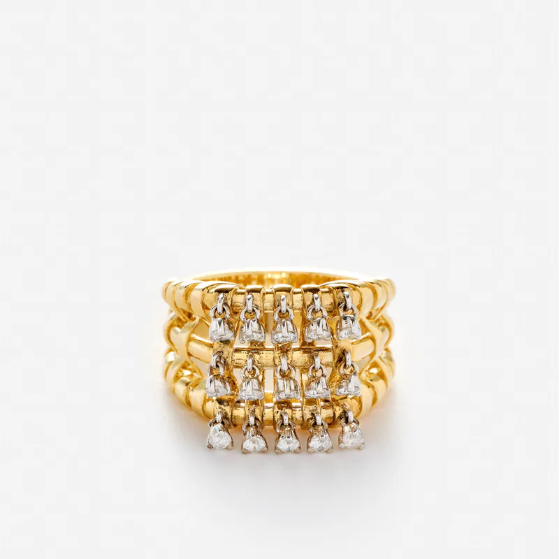 BAGUE RAPHIA PM OR JAUNE