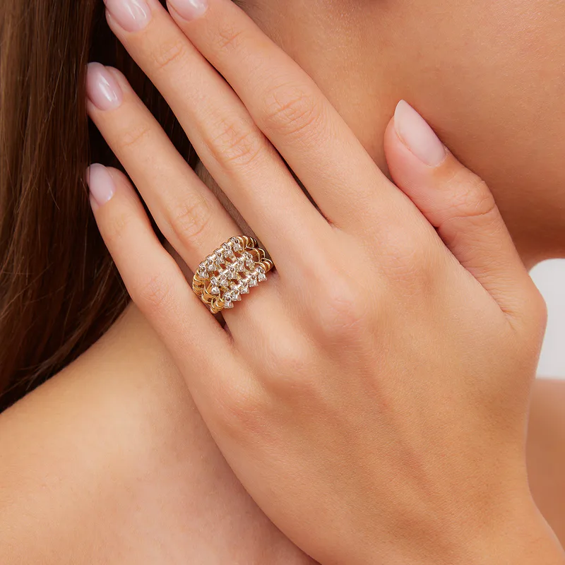 BAGUE RAPHIA PM OR JAUNE