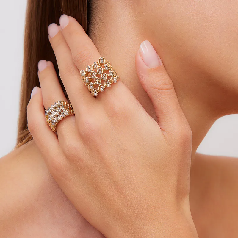 BAGUE RAPHIA PM OR JAUNE