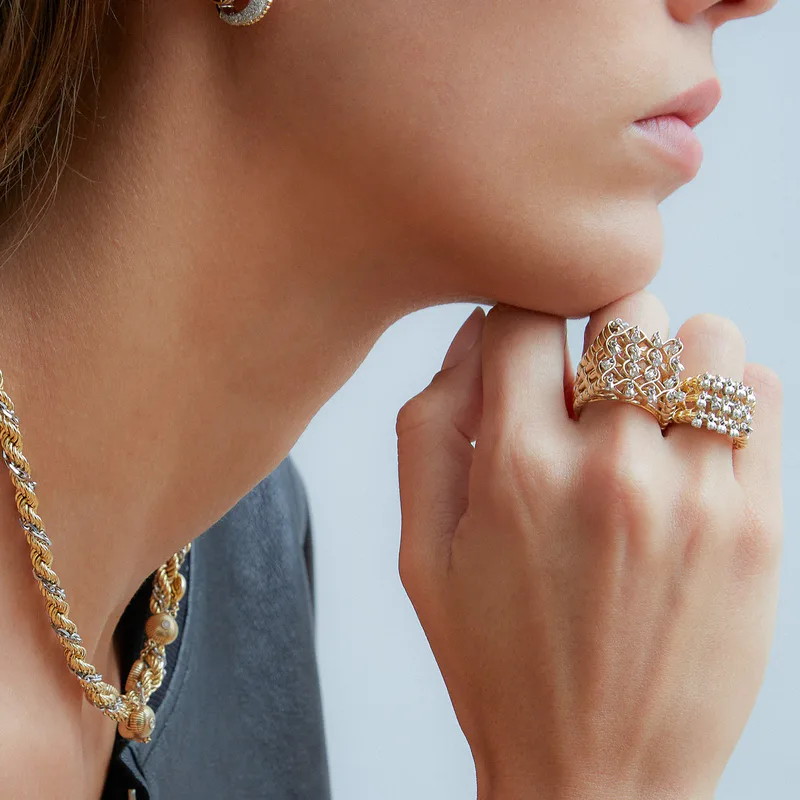 BAGUE RAPHIA PM OR JAUNE