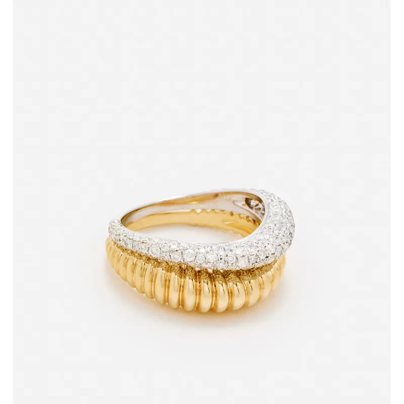 BAGUE BOUÉE VAGUE DIAMANTS 2 ORS