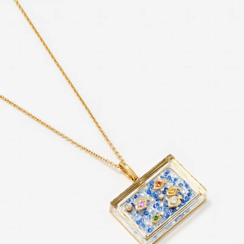 PENDENTIF L’AQUARIUM OR JAUNE