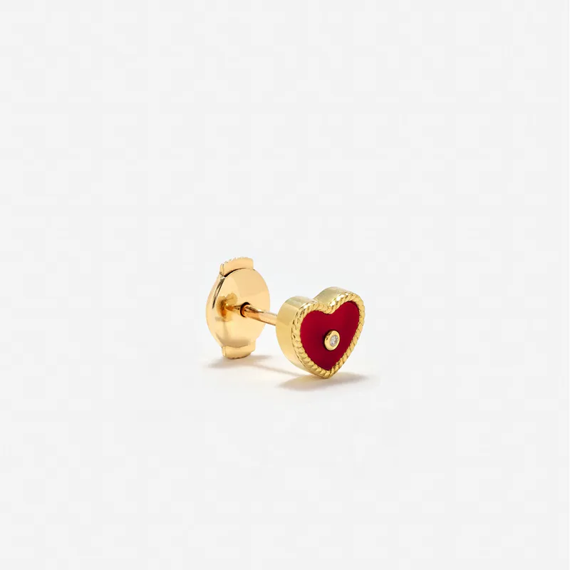 NANO PUCE COEUR OR JAUNE
