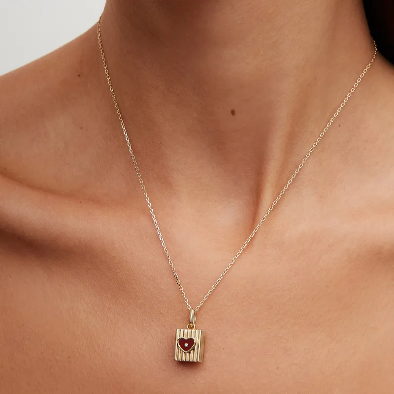 NANO PUCE COEUR OR JAUNE