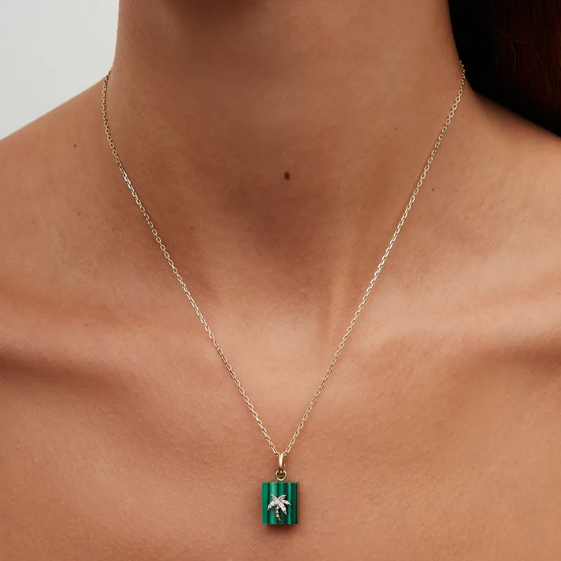 LE CUBO MALACHITE OR JAUNE