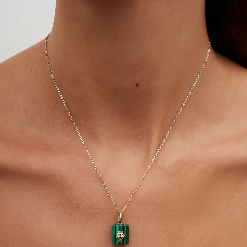 LE CUBO MALACHITE OR JAUNE