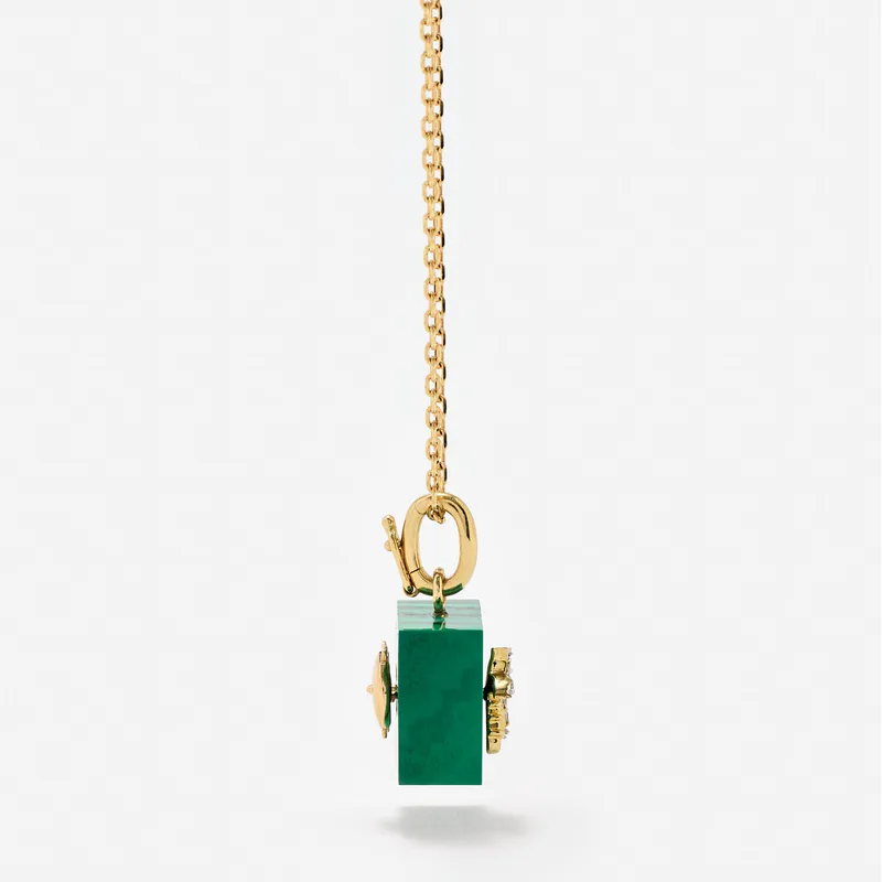 LE CUBO MALACHITE OR JAUNE