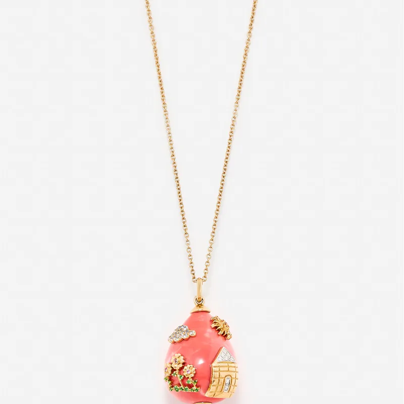 PENDENTIF LA MAISON DU BONHEUR OR JAUNE