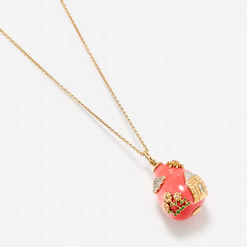PENDENTIF LA MAISON DU BONHEUR OR JAUNE