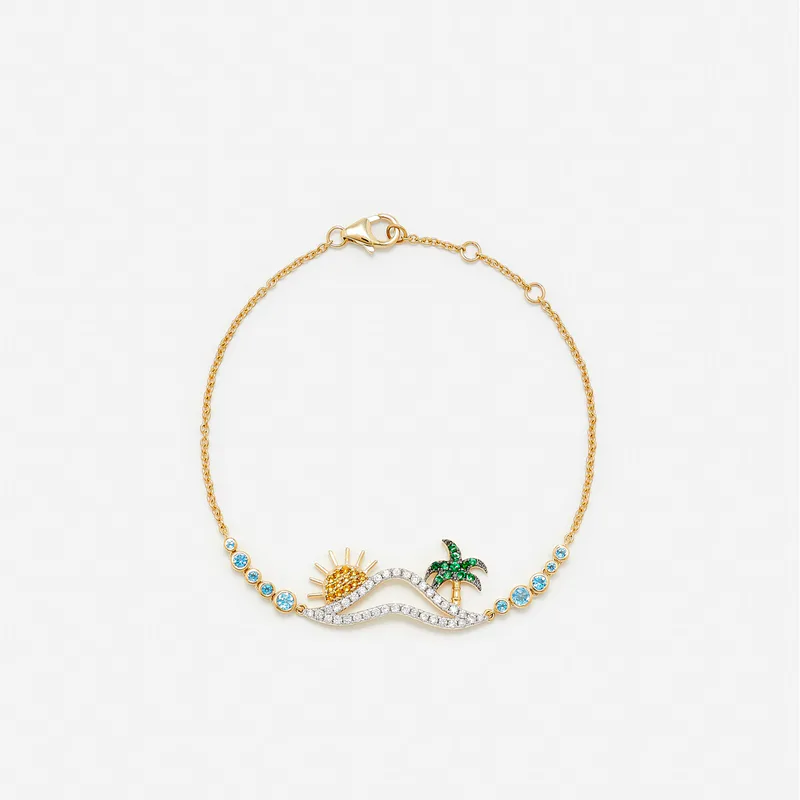 BRACELET LA PLAGE OR JAUNE