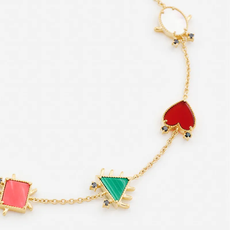 BRACELET PETITS PERSONNAGES OR JAUNE