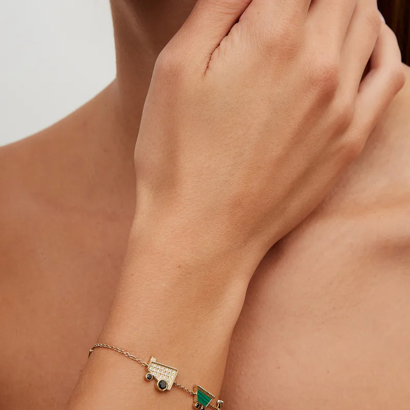 BRACELET VROUM VROUM OR JAUNE